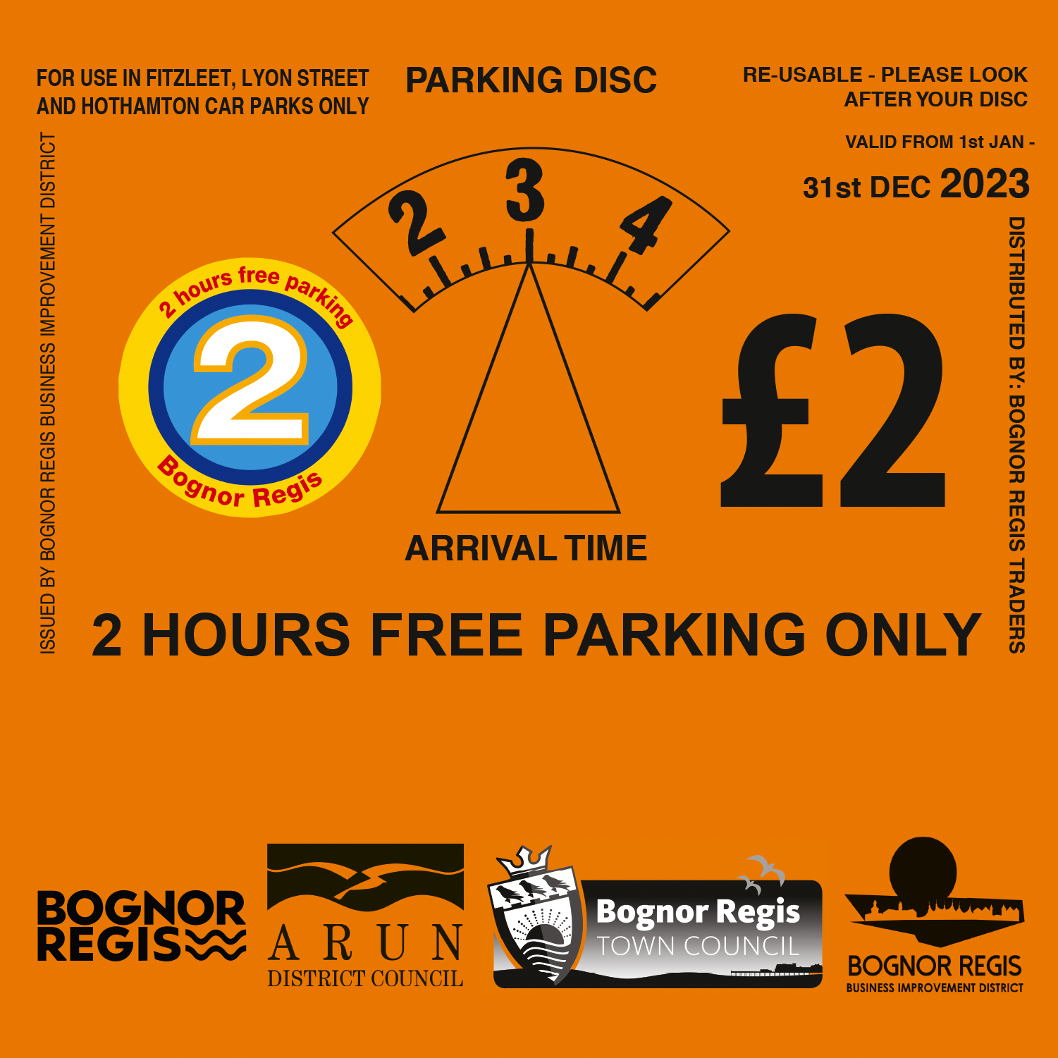 Two hours free parking in Bognor Regis