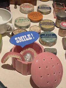 An unusual display of dental items at Bognor Re Museum